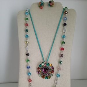 Premier Designs colored jewel jewelry set